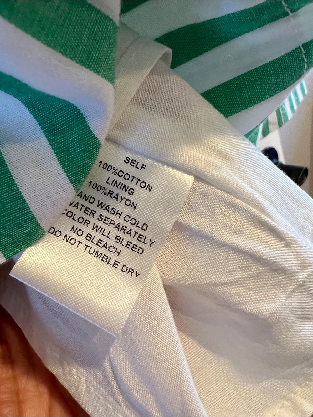 Pinch Green White Striped Short Sleeve Tiered Button Down Shirt Dress Small - Picture 5 of 8
